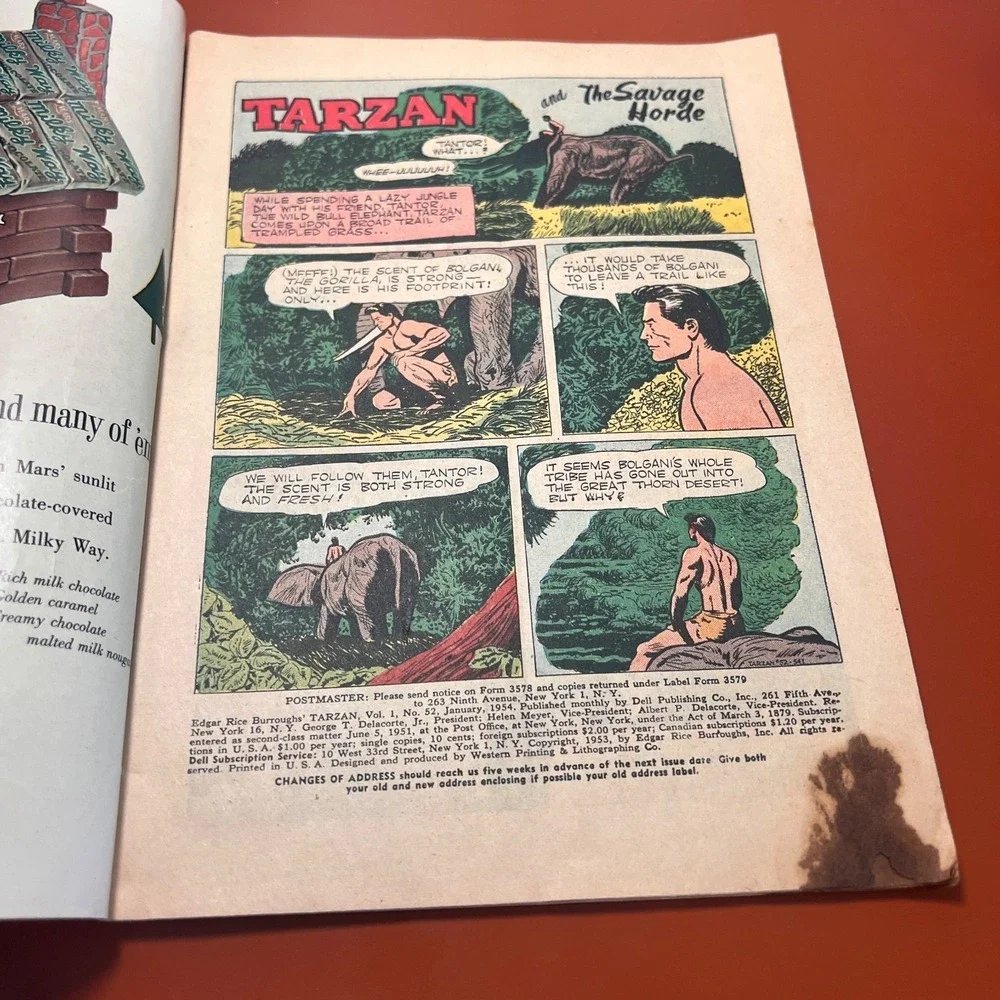 Tarzan #52  Dell‎ January Lex Barker Comic